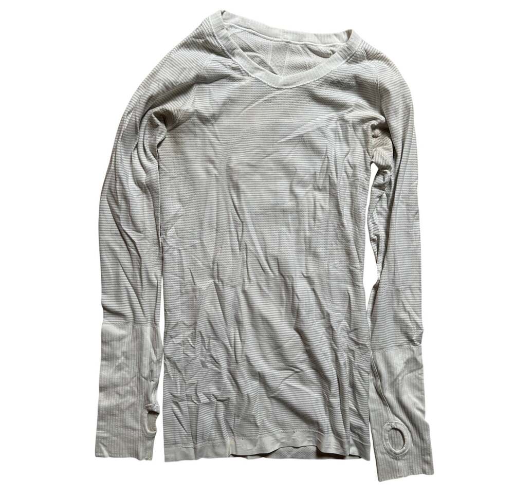 Lululemon Swiftly Tech Long Sleeve Heathered Slate Running Shirt XS